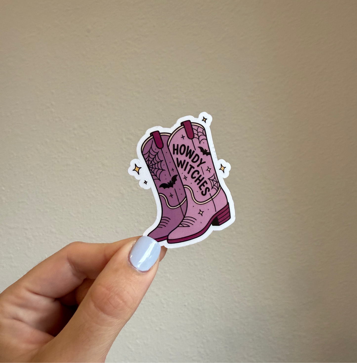 Howdy Witches Cowgirl Boots sticker