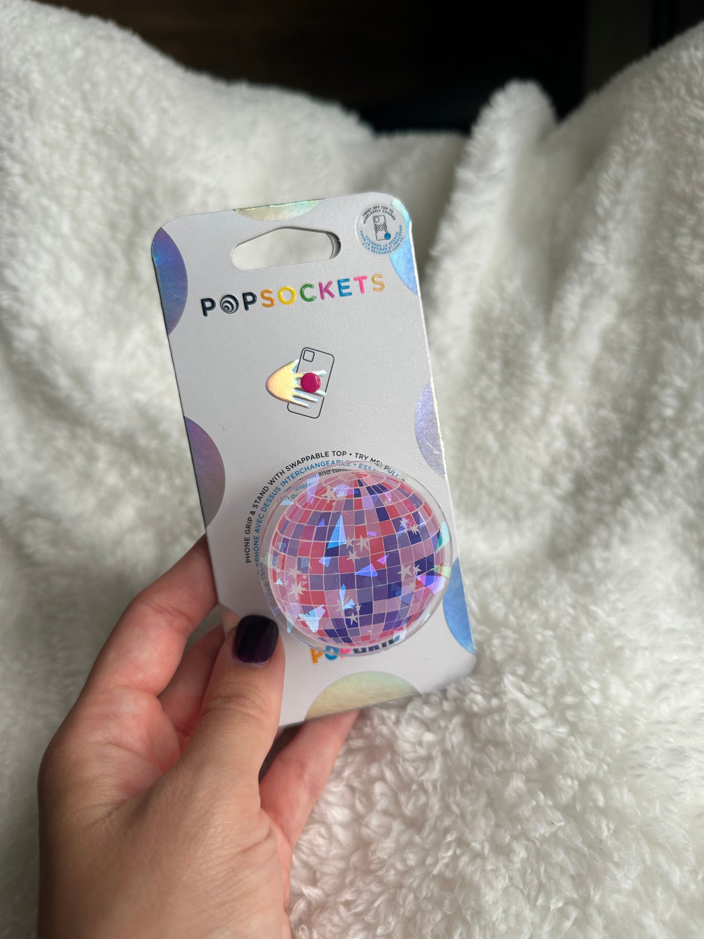 Disco Ball hand drawn design Phone or E-Reader Pop Socket
