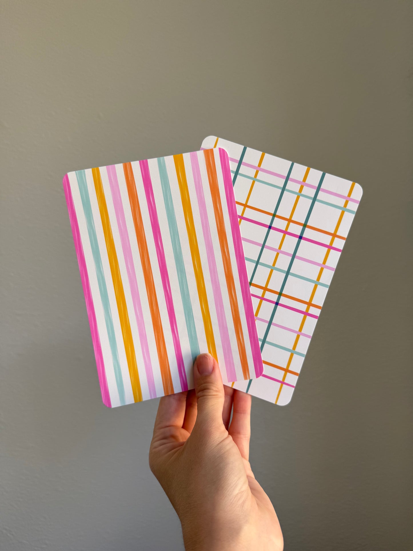 Colorful stripes & Plaid Kindle Insert