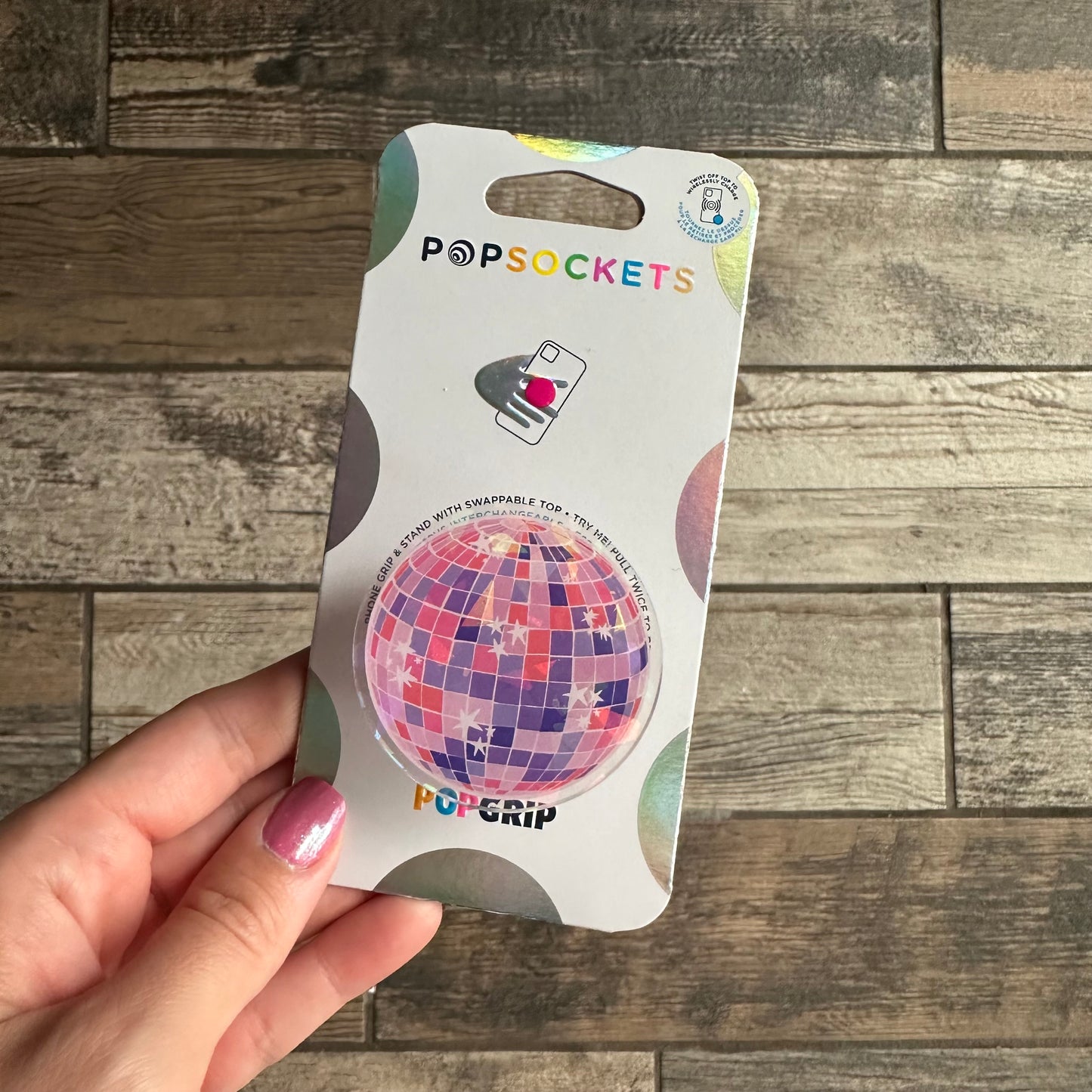 Disco Ball hand drawn design Phone or E-Reader Pop Socket