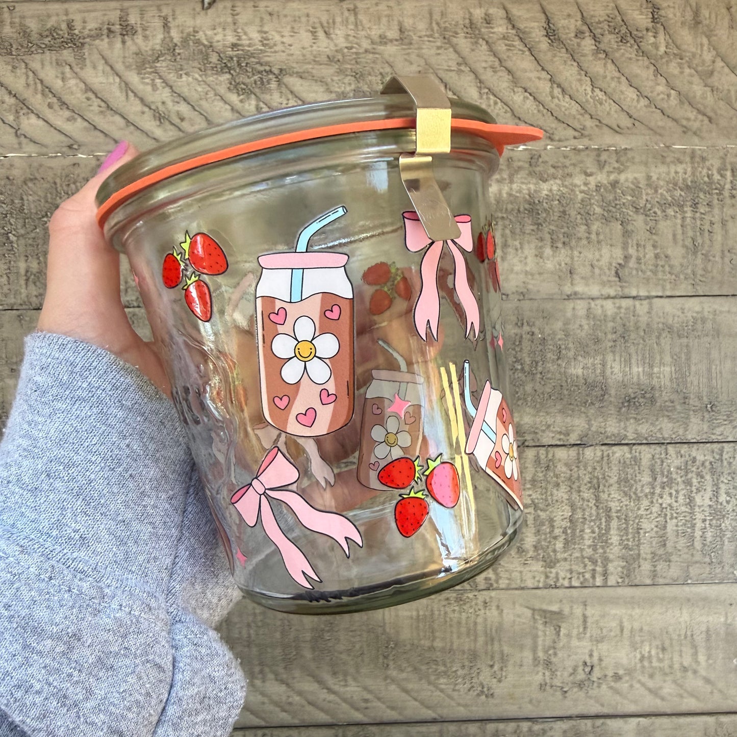 Coffee & Strawberries Weck Jar