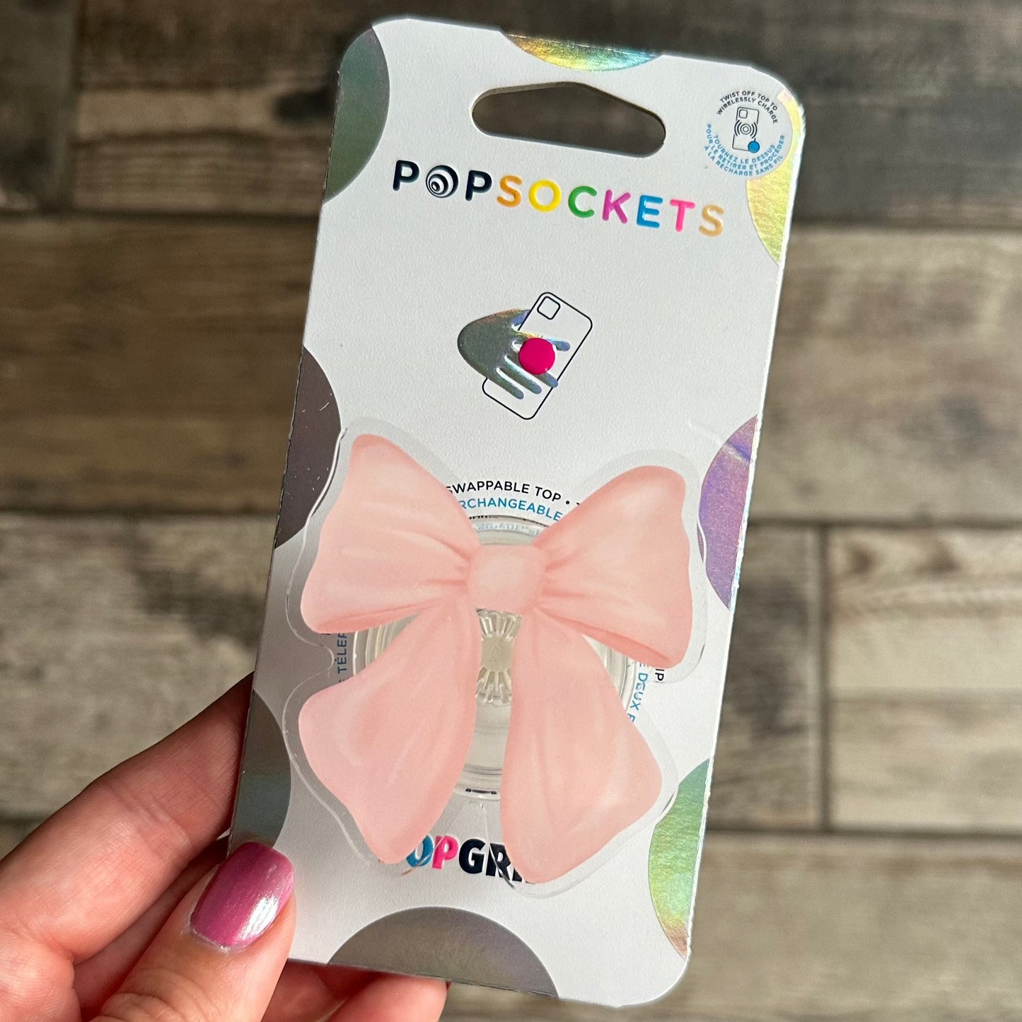 Pink Bow Phone or E-Reader Pop Socket