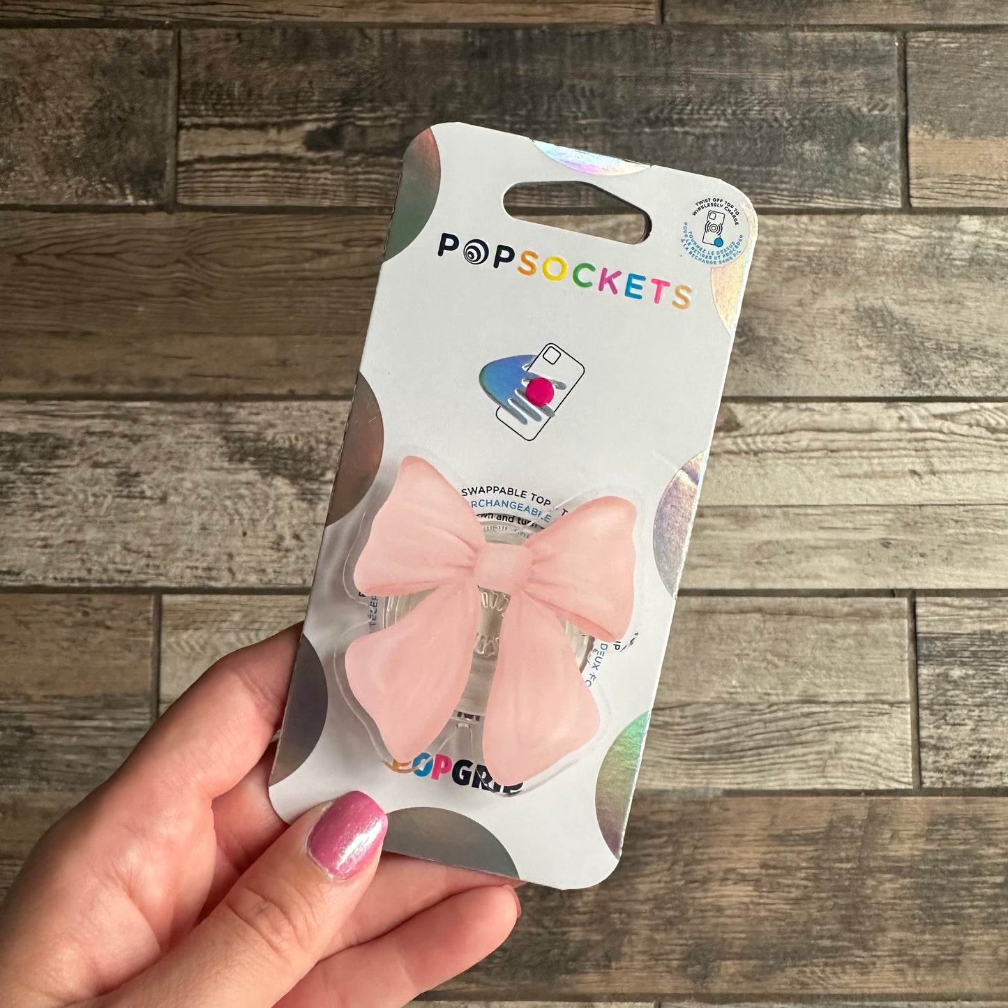 Pink Bow Phone or E-Reader Pop Socket