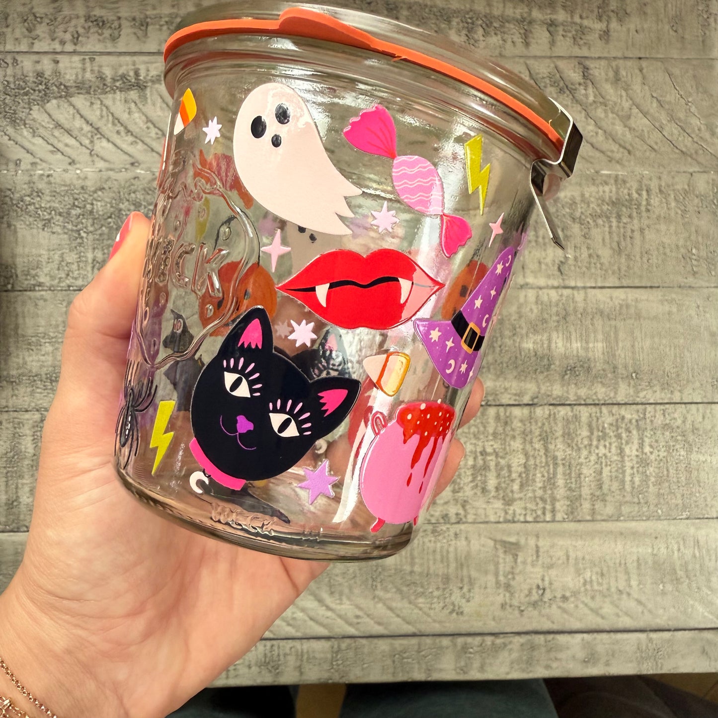Halloween Cats & Boo's Weck Jar