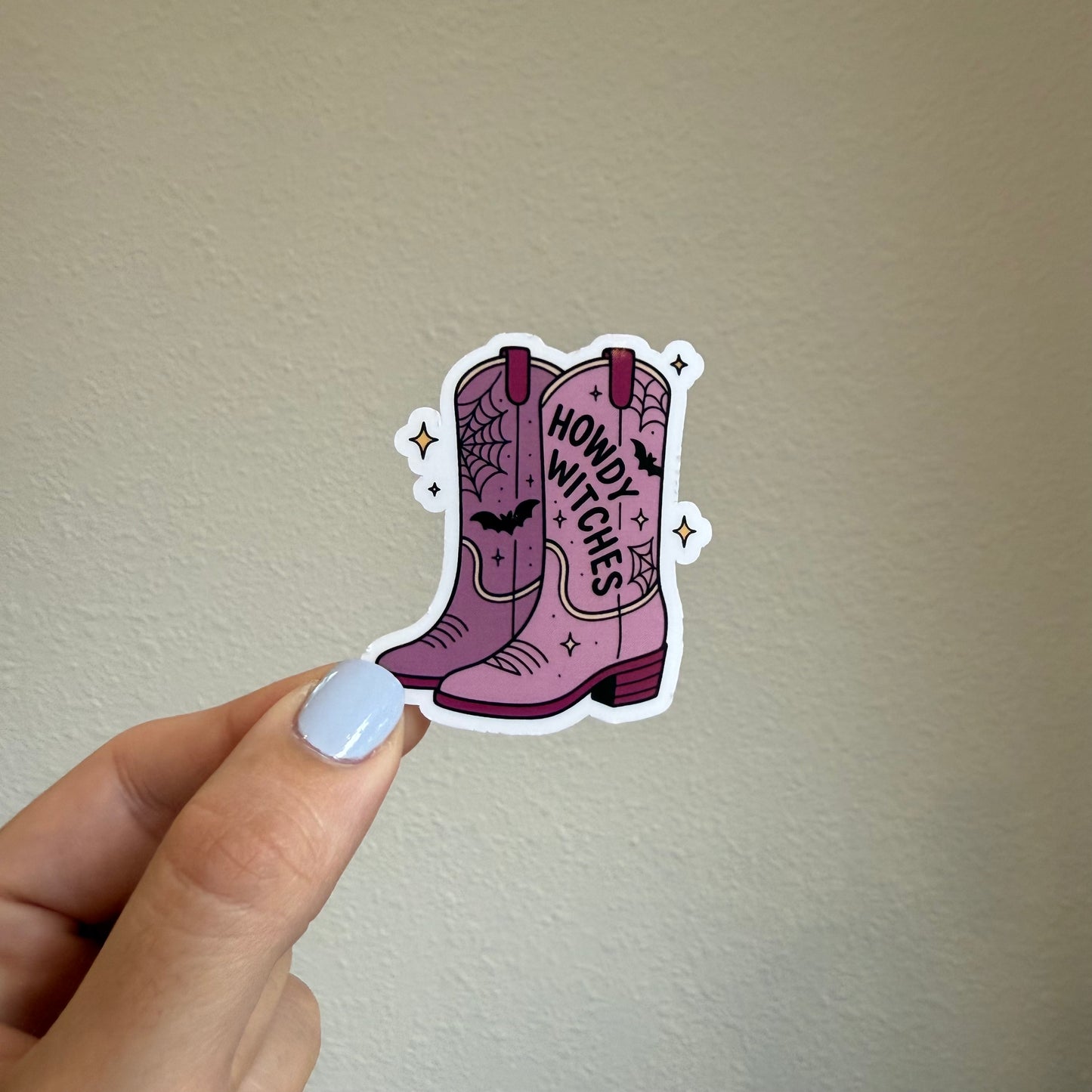 Howdy Witches Cowgirl Boots sticker
