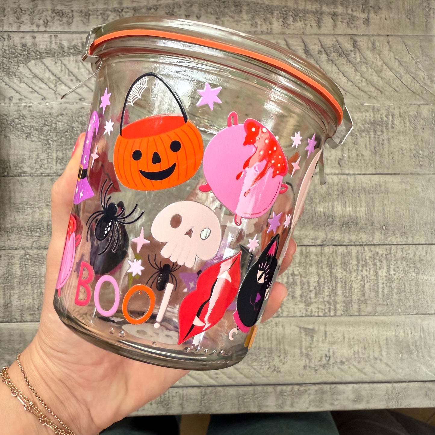 Halloween Cats & Boo's Weck Jar