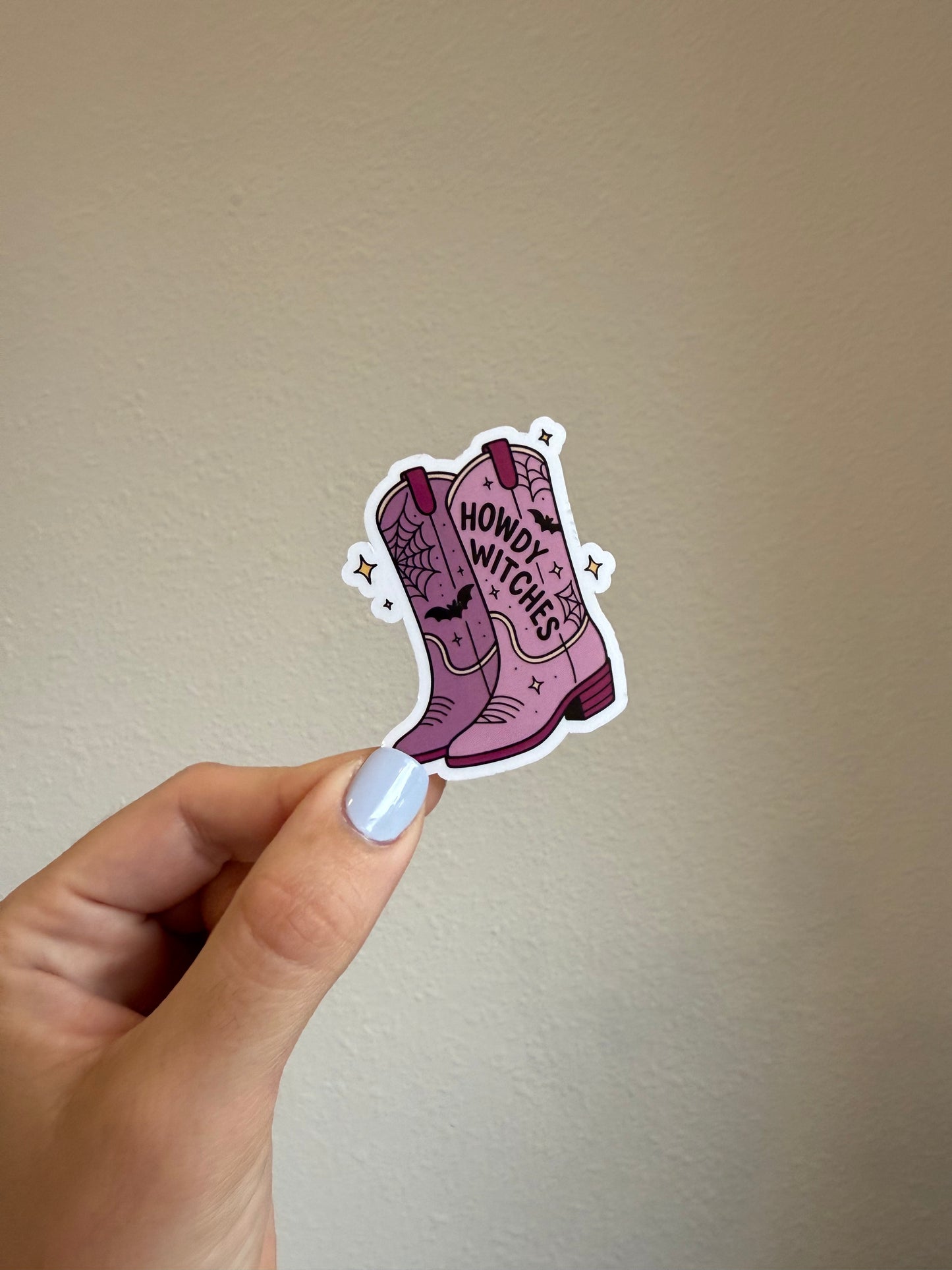 Howdy Witches Cowgirl Boots sticker