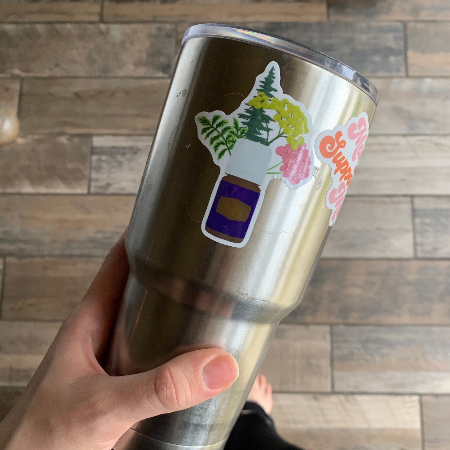 Hand-drawn "bravery blend" sticker