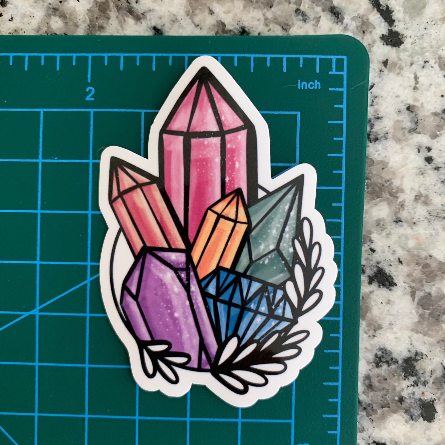 Crystal waterproof sticker set of 4 stickers
