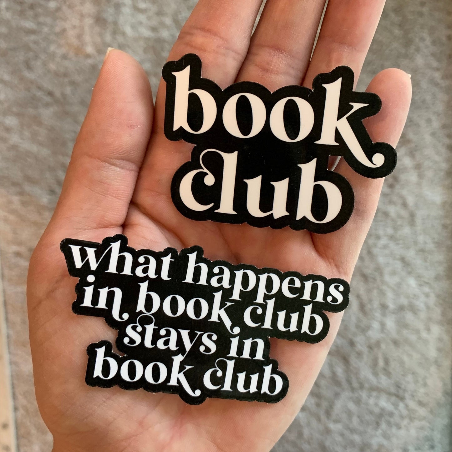 What happens in book club waterproof sticker