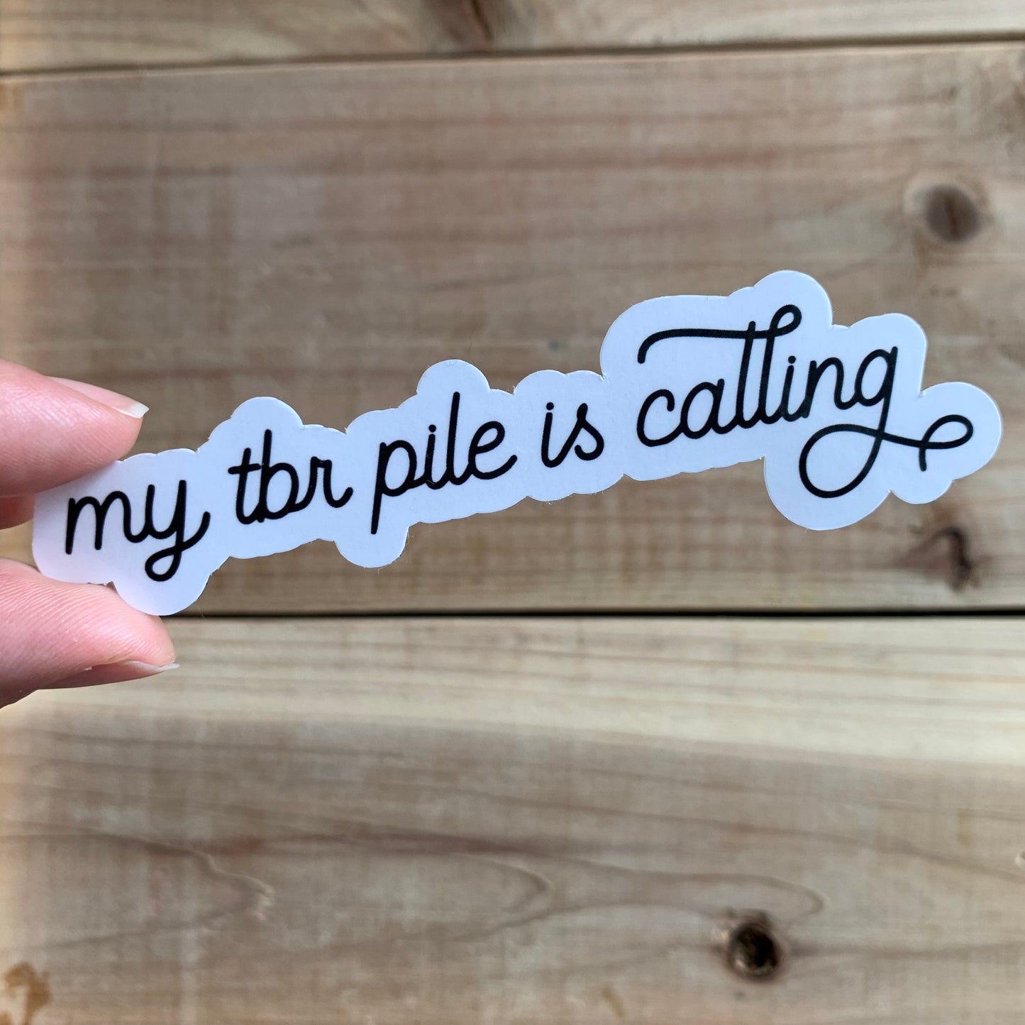 my tbr pile is calling waterproof sticker