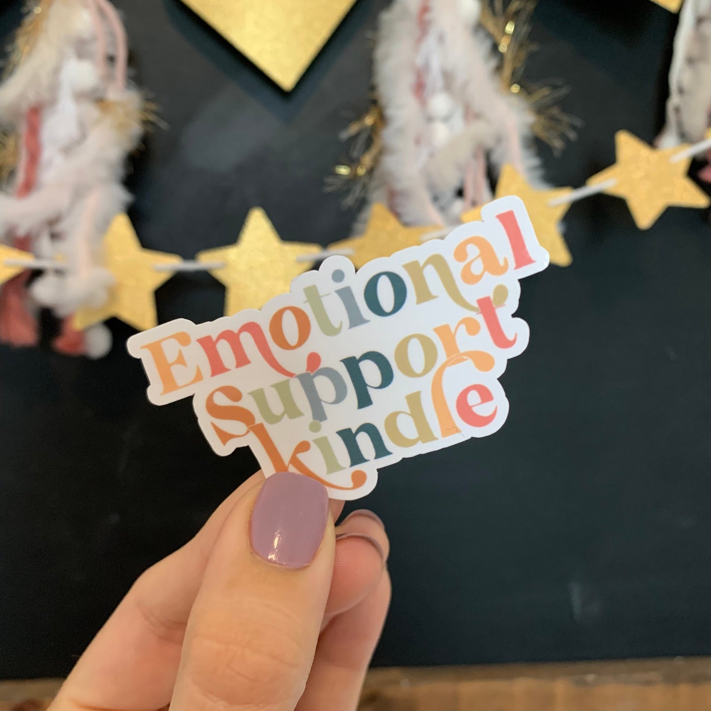 emotional support kindle waterproof sticker