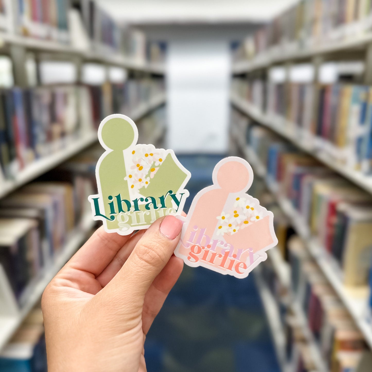 Library Girlie waterproof sticker