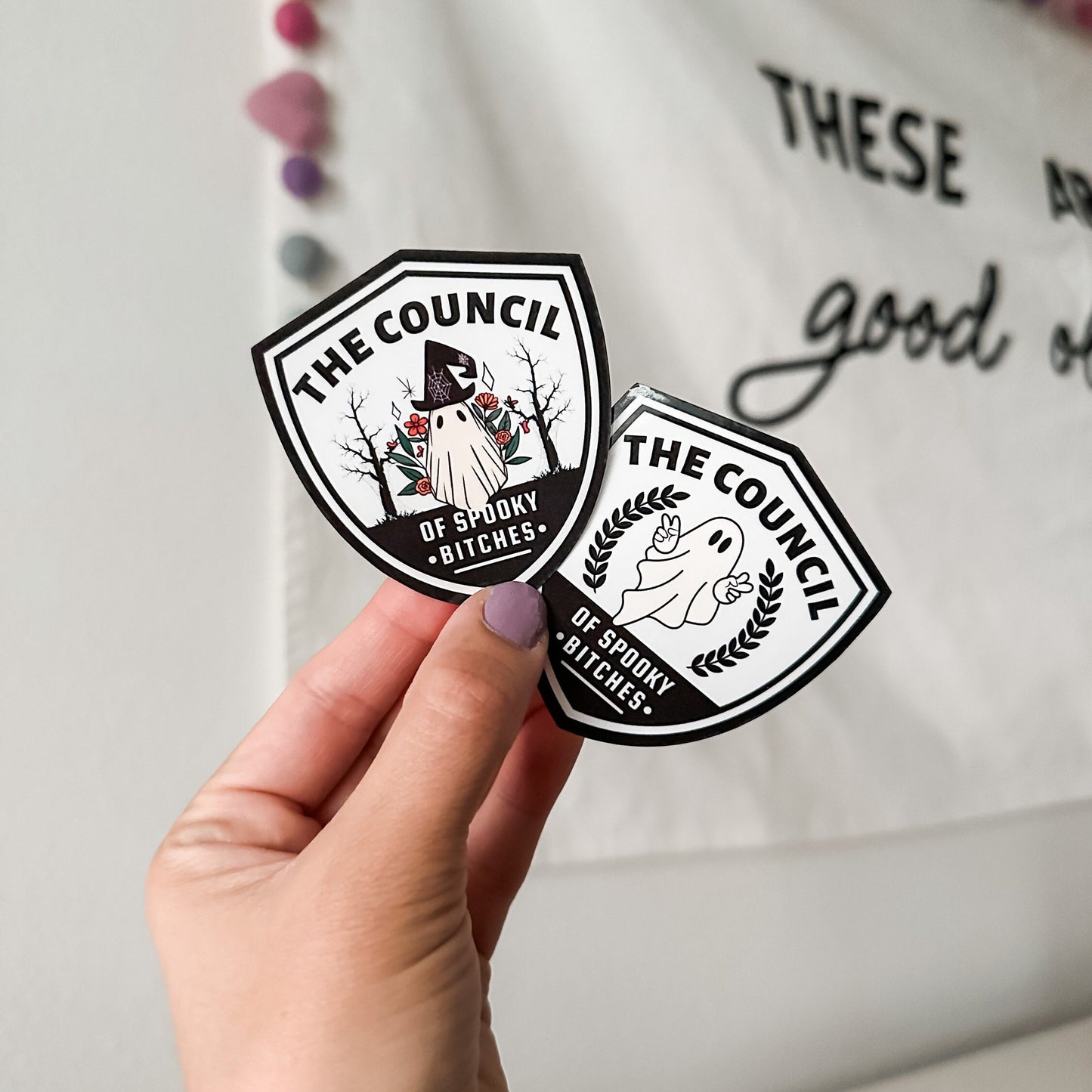 Coucil of spooky bitches waterproof sticker