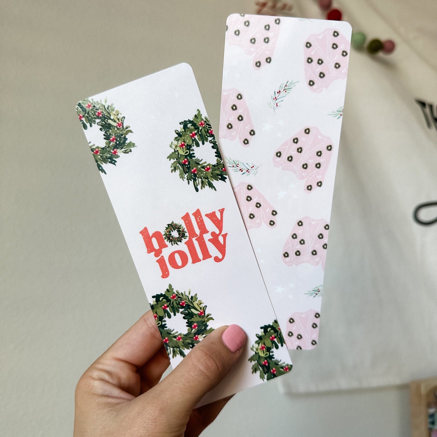 Christmas themed Laminated Bookmark