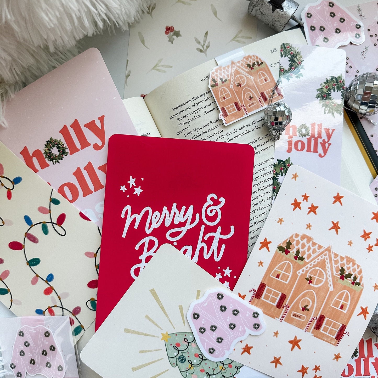 Christmas themed Laminated Bookmark