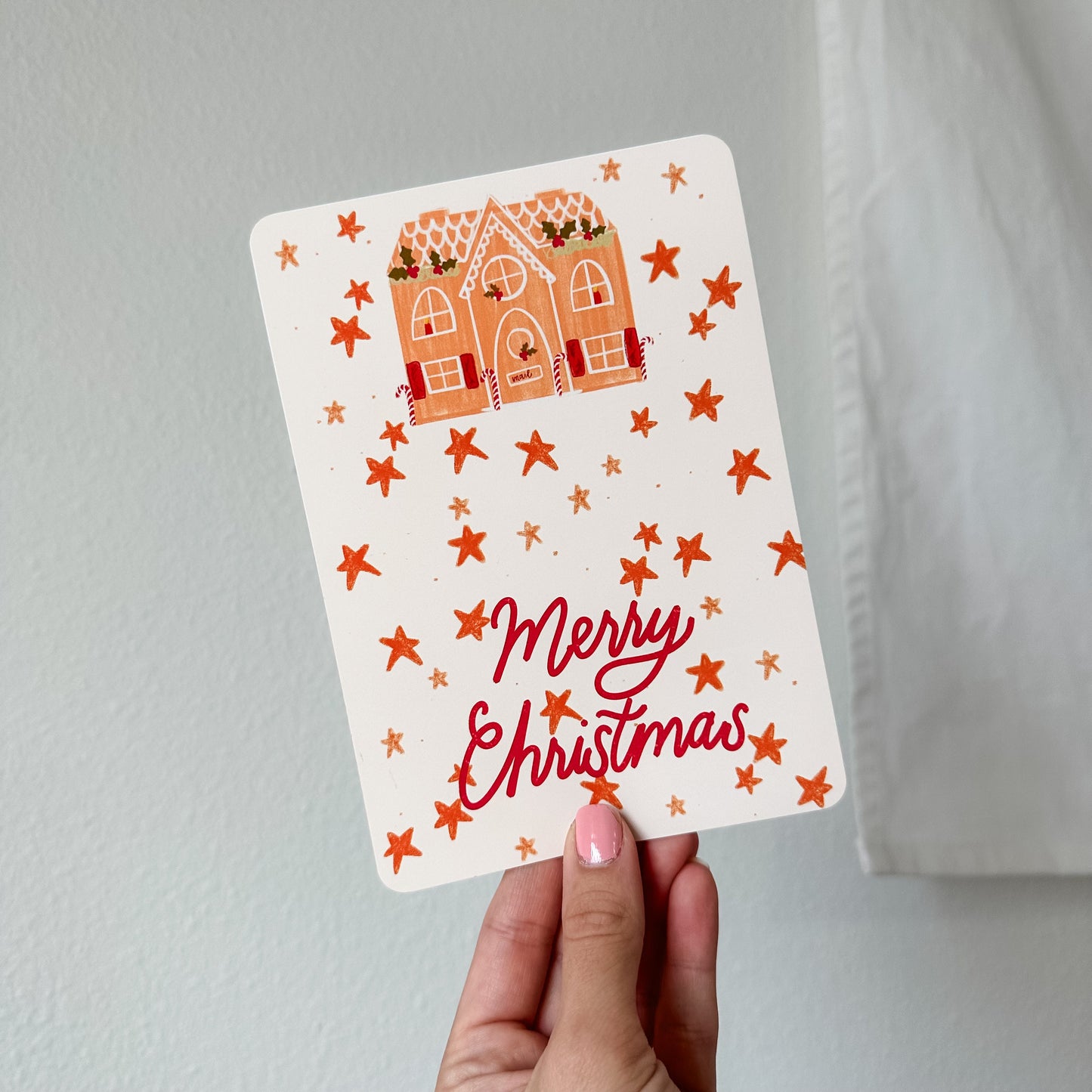 Original Art Cardstock insert Cozy Christmas Holiday Launch for clear e-reader case fits kindle 11gen, 10gen, 6" basic- case not included