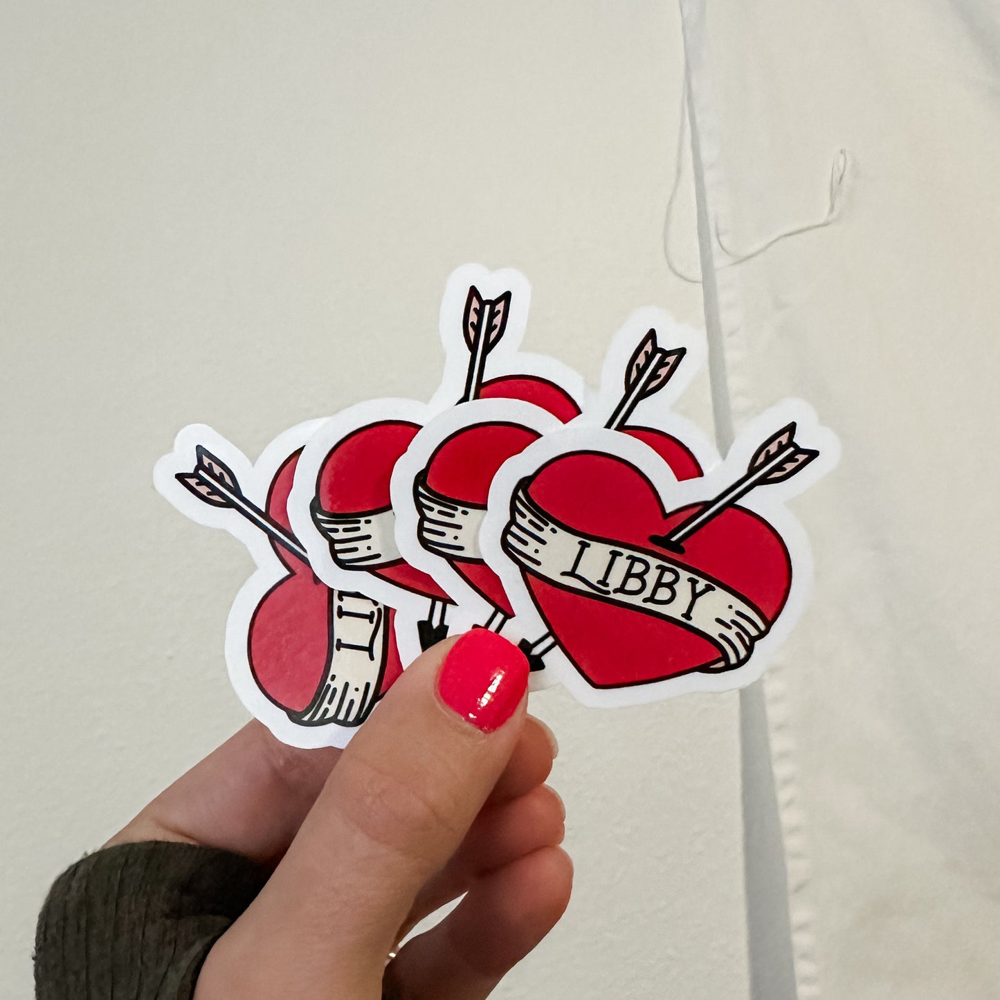 Libby heart tattoo waterproof sticker