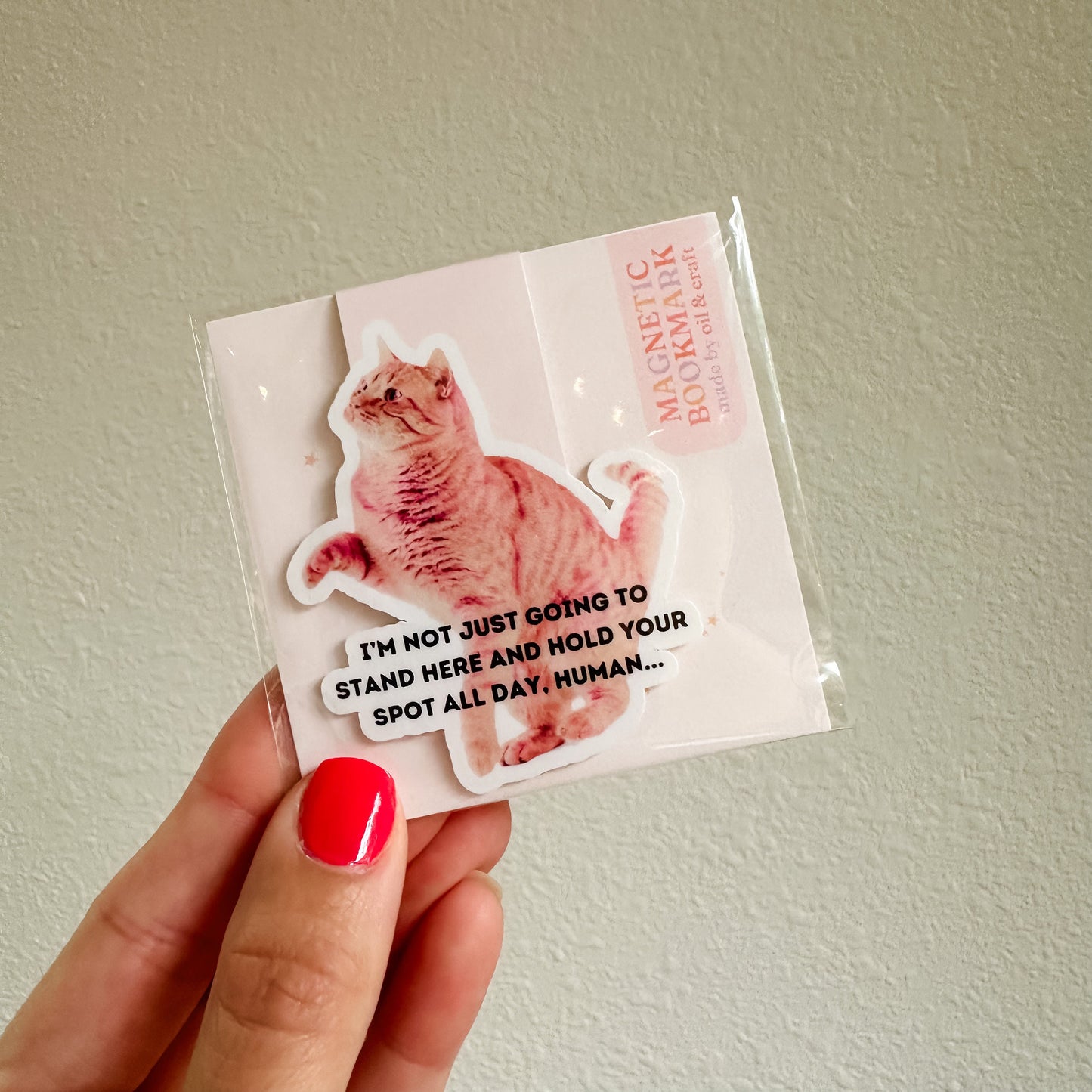Sassy Cat magnetic bookmark