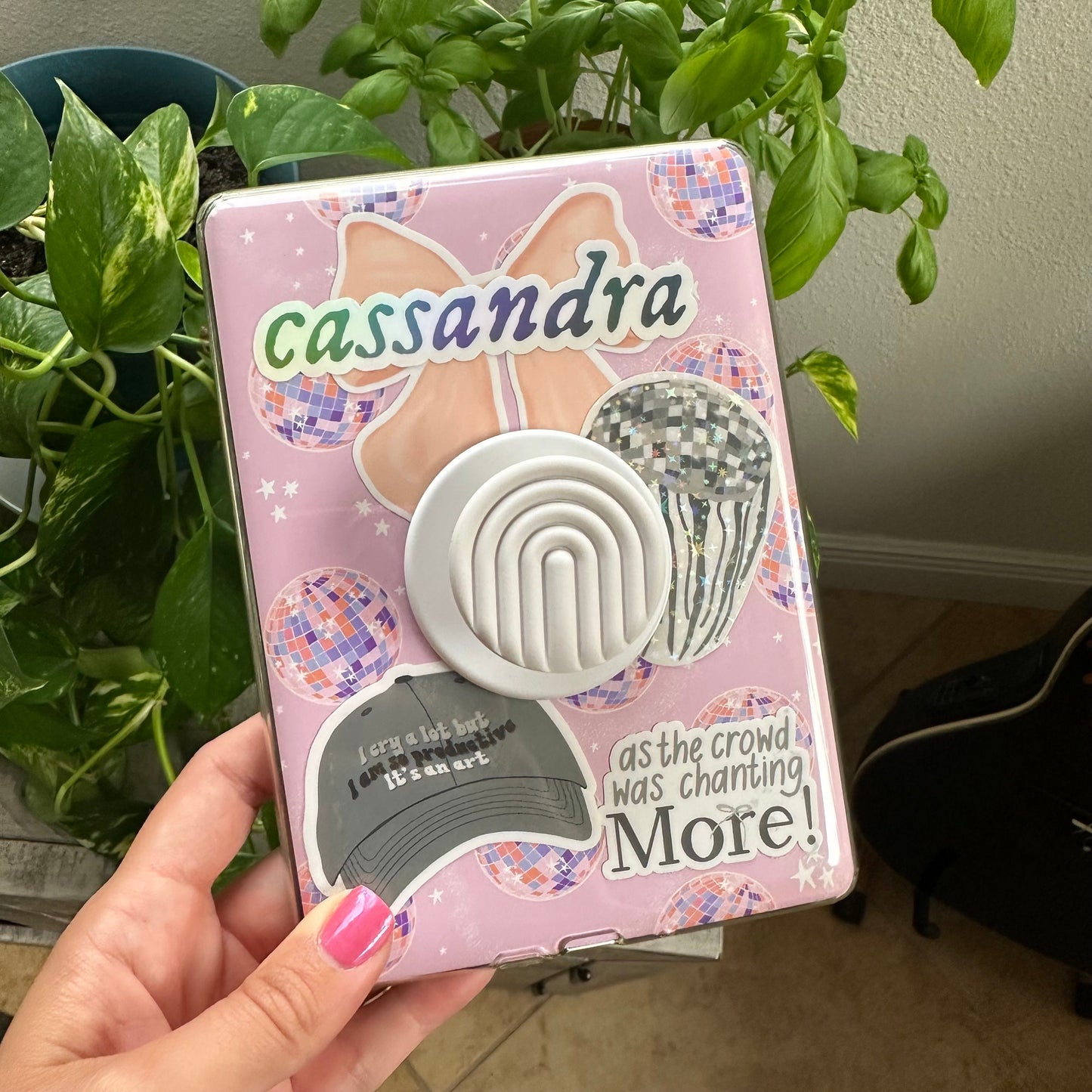 Florida video disco jellyfish holographic waterproof sticker