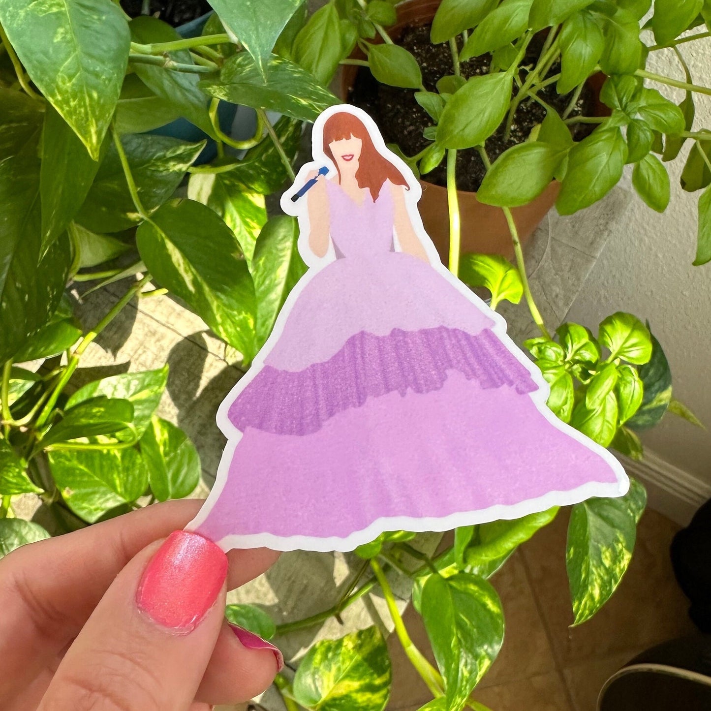 Enchanted dress Swiftie eras waterproof sticker