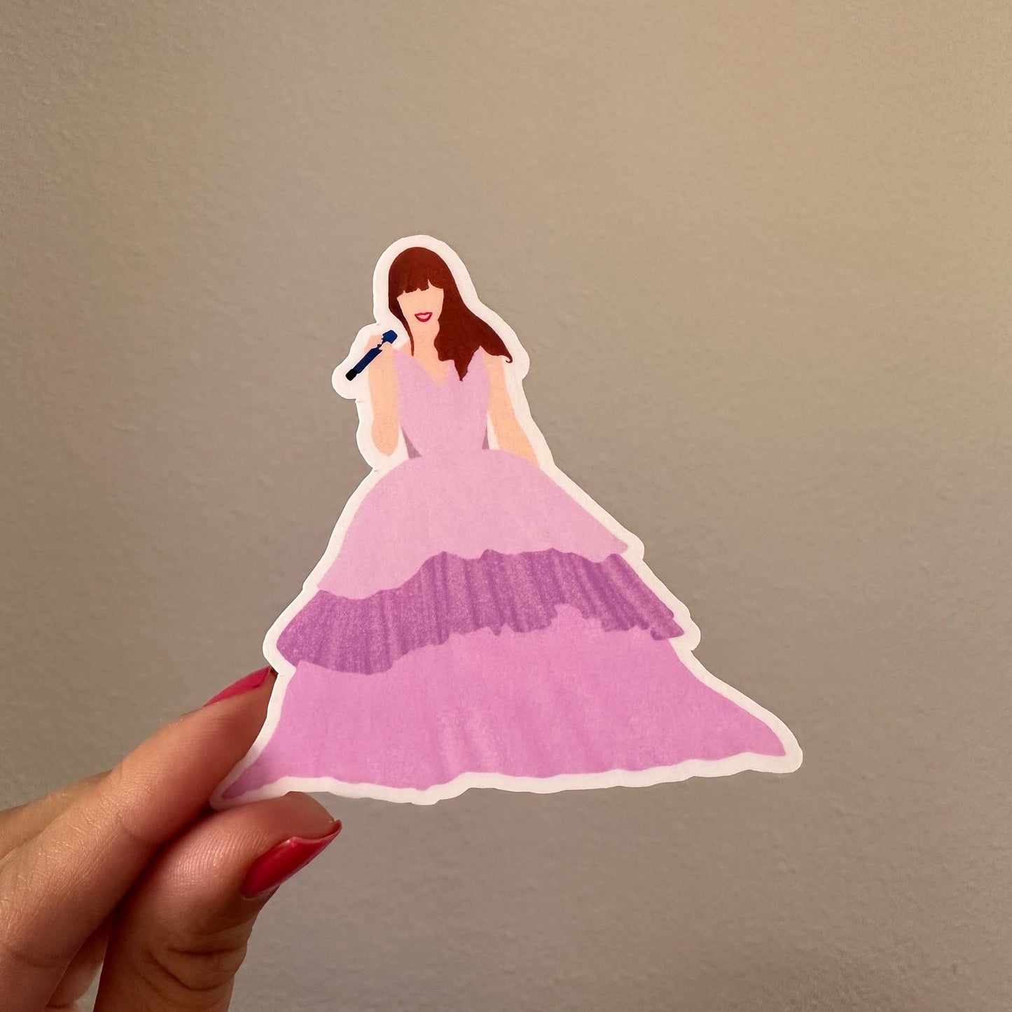 Enchanted dress Swiftie eras waterproof sticker