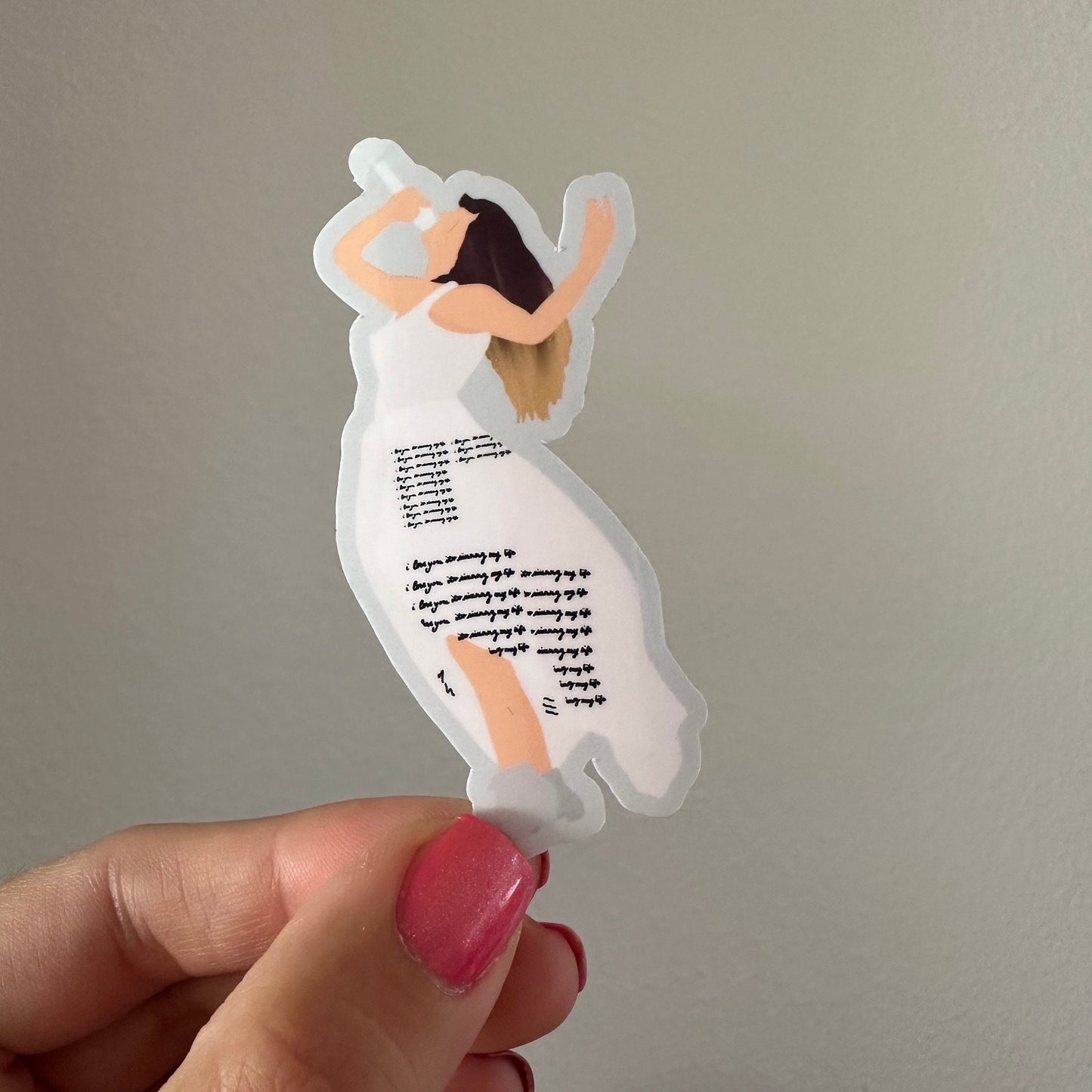 Ttpd dress Swiftie eras waterproof sticker