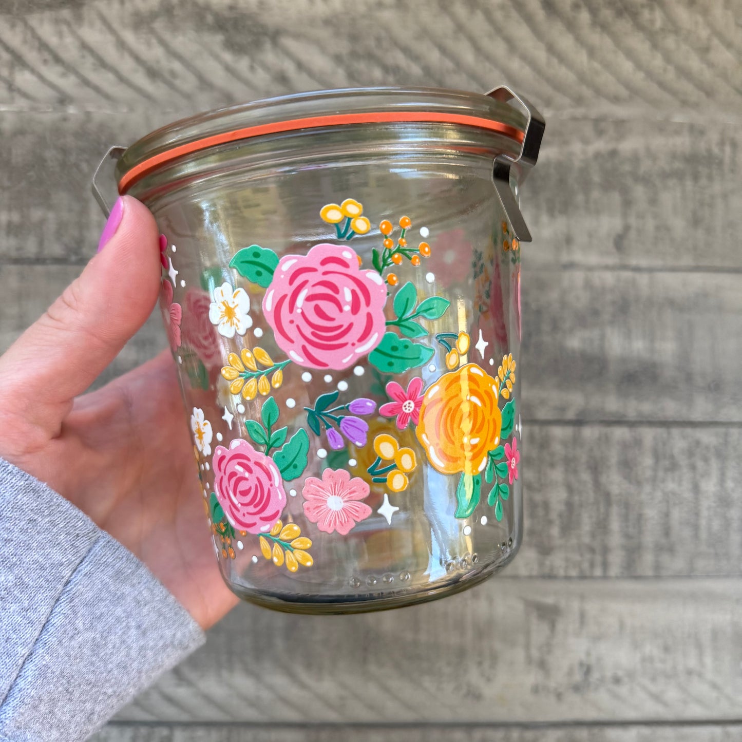 Big Florals Weck Jar