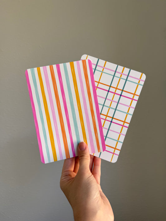 Colorful stripes & Plaid Kindle Insert
