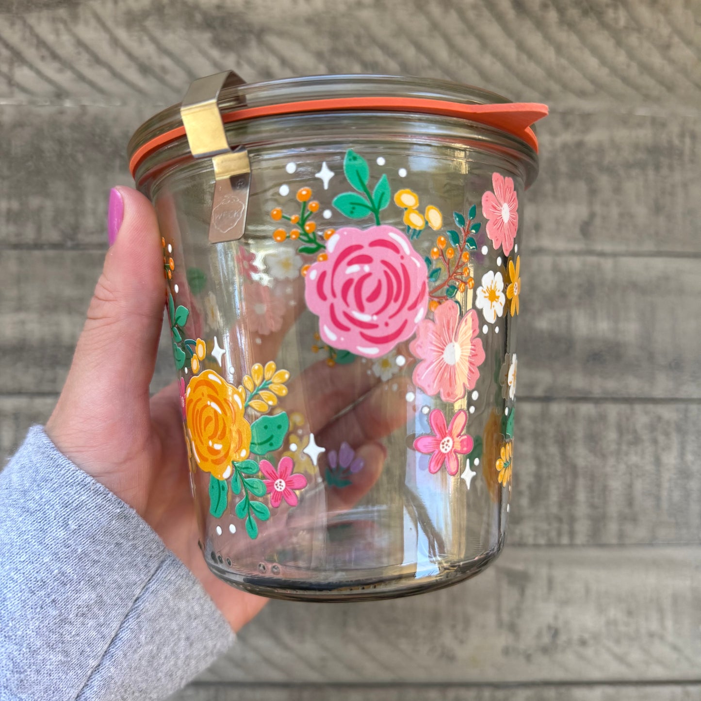 Big Florals Weck Jar