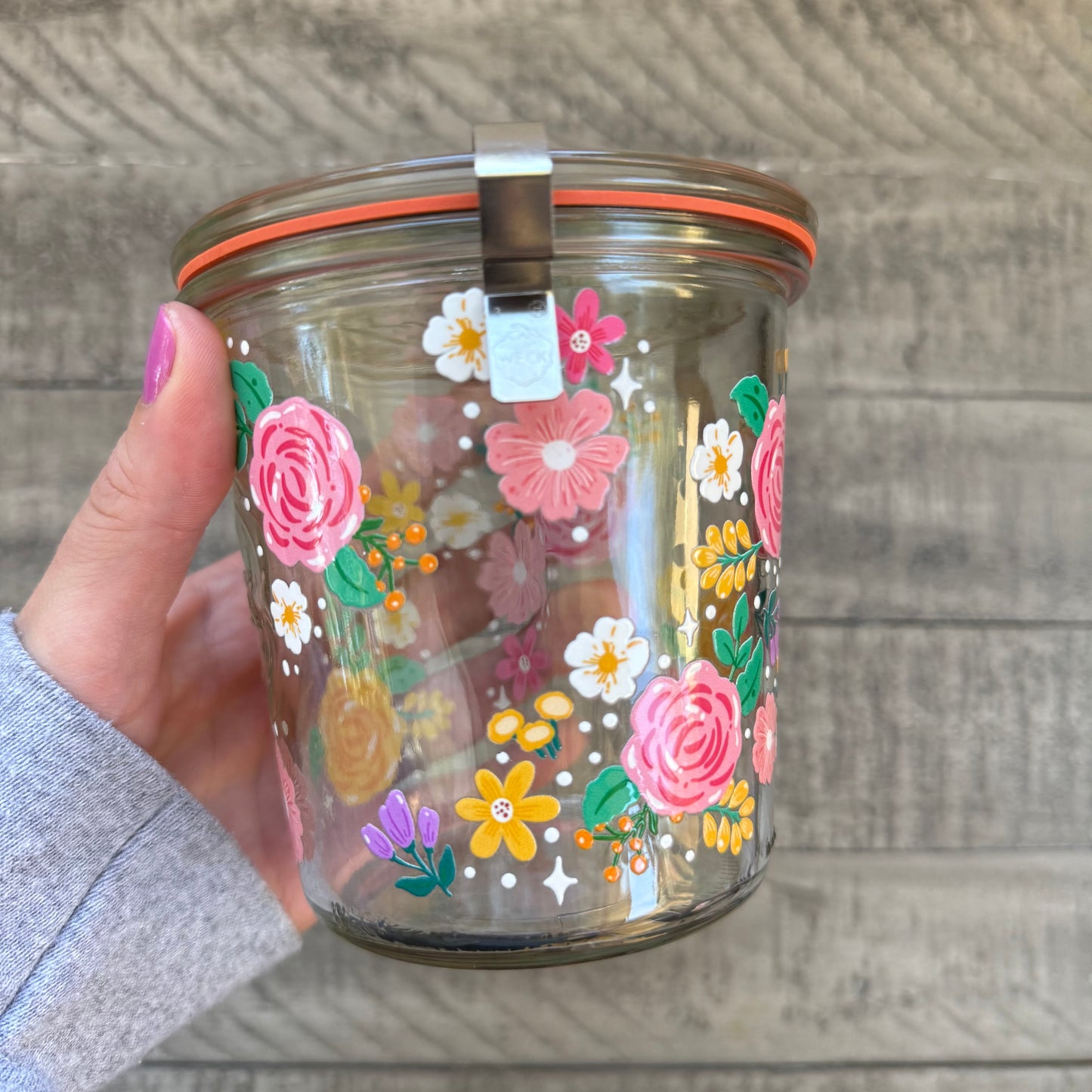 Big Florals Weck Jar