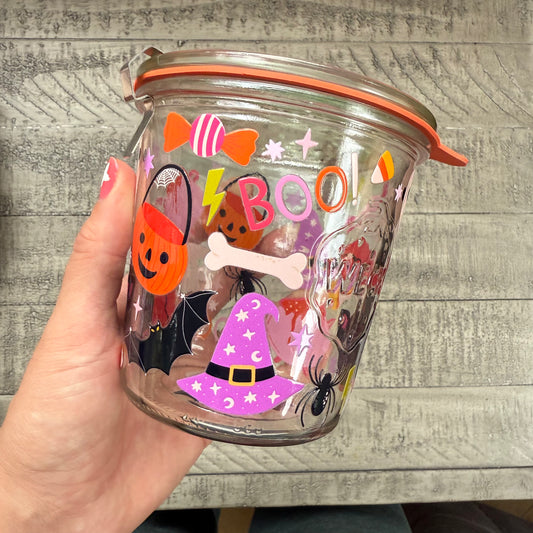 Halloween Cats & Boo's Weck Jar