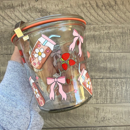 Coffee & Strawberries Weck Jar