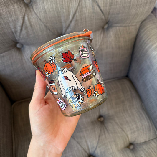 Fall Bookish Weck Jar 1