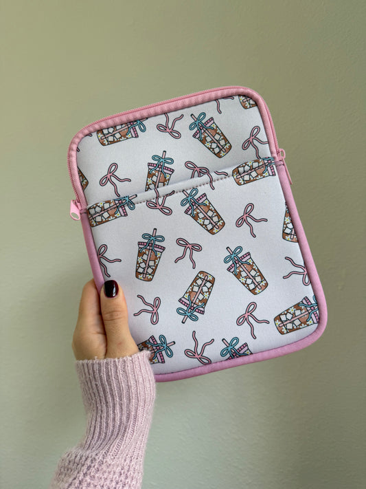 Coffee & Bows Kindle Zipper Pouch