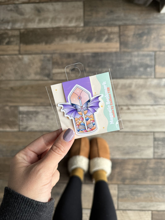 Stained Glass Sword with Wings bookmark
