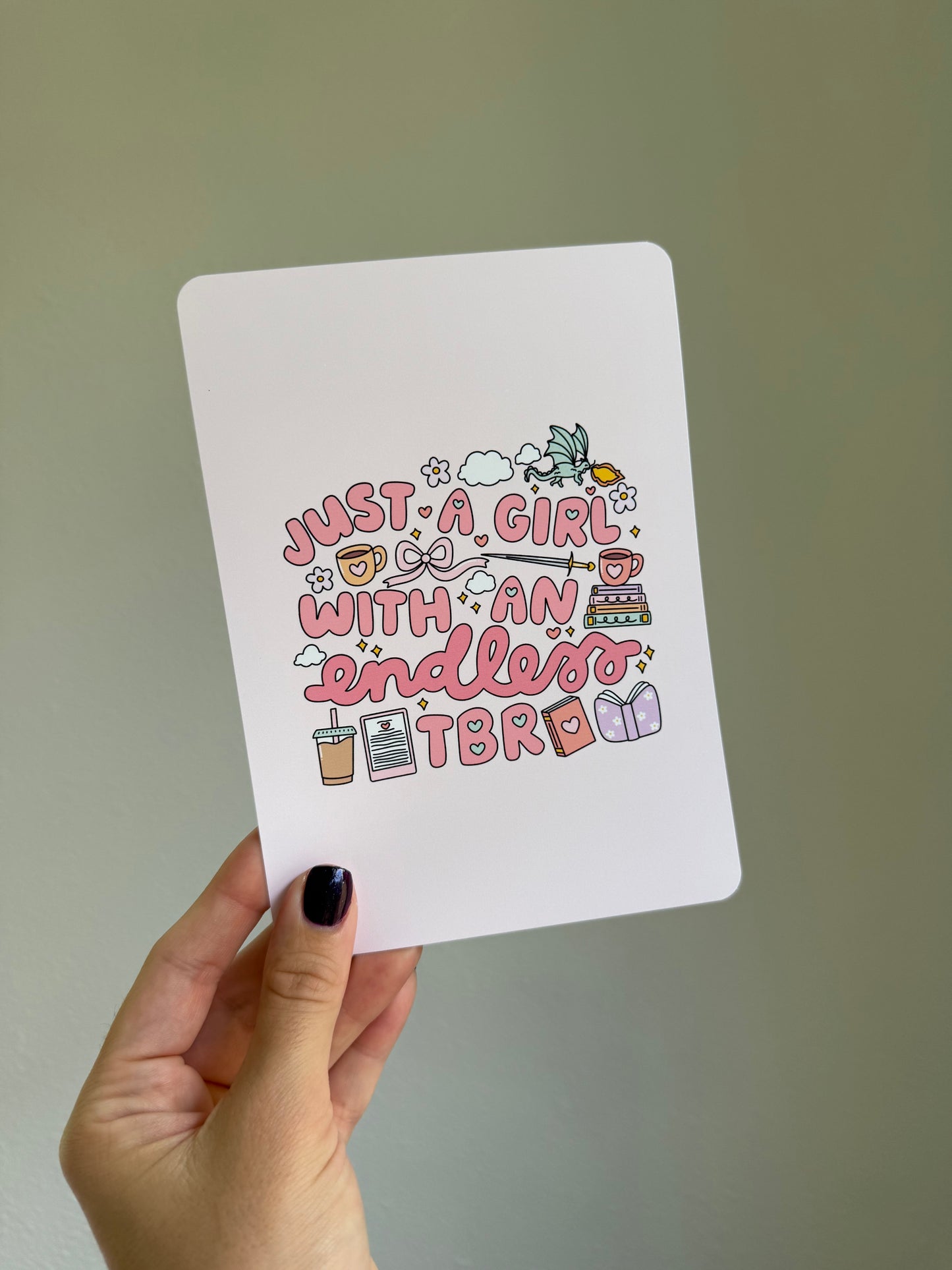 Just a Girl with an Endless TBR Kindle Insert