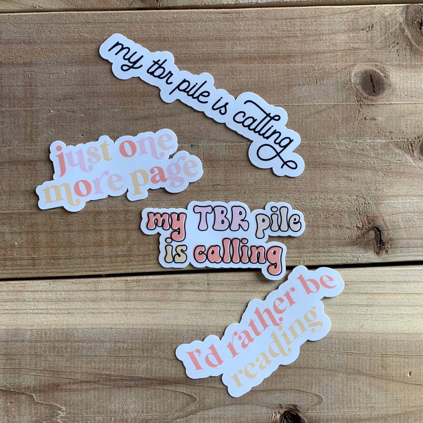 just one more page waterproof sticker