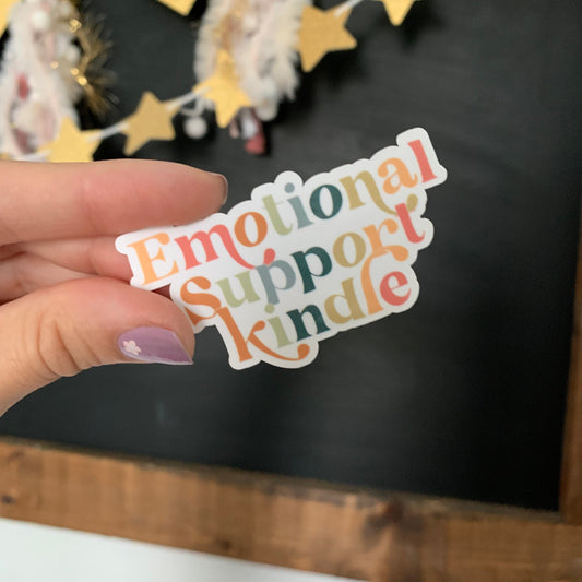 emotional support kindle waterproof sticker