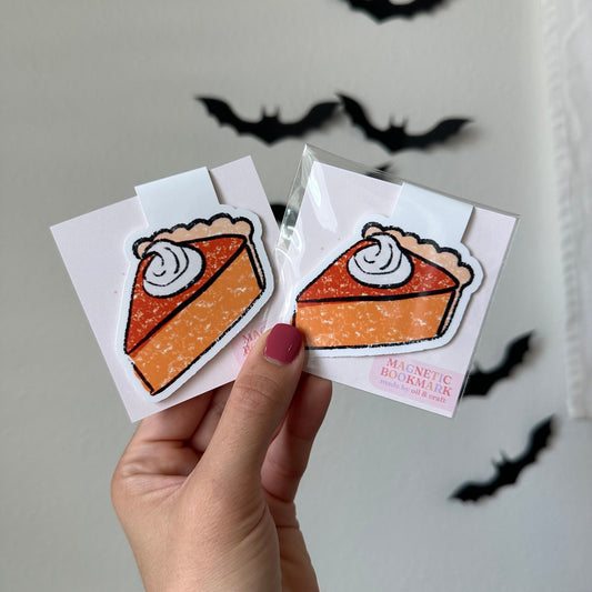 Pumpkin pie magnetic bookmark