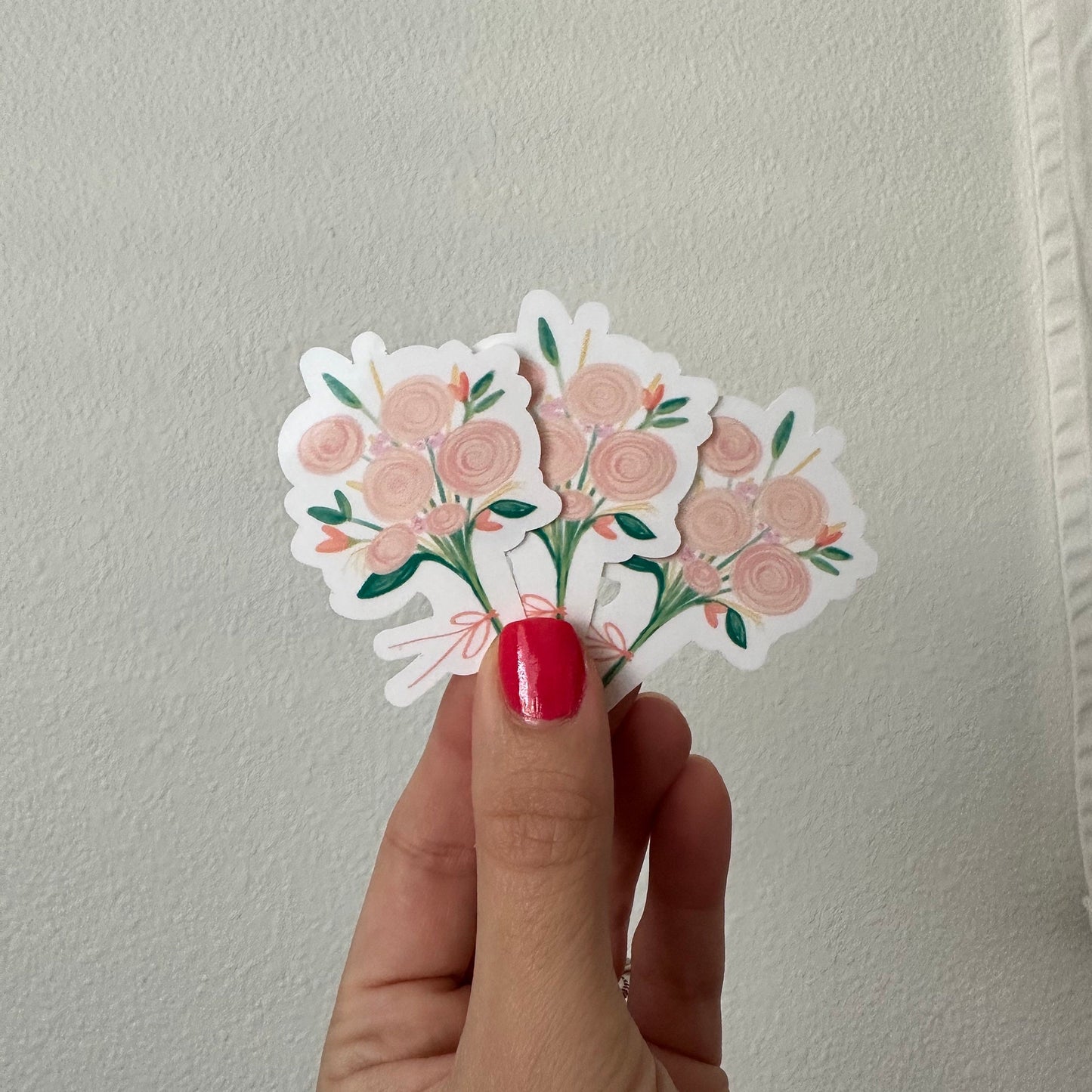 Valentine bouquet waterproof sticker