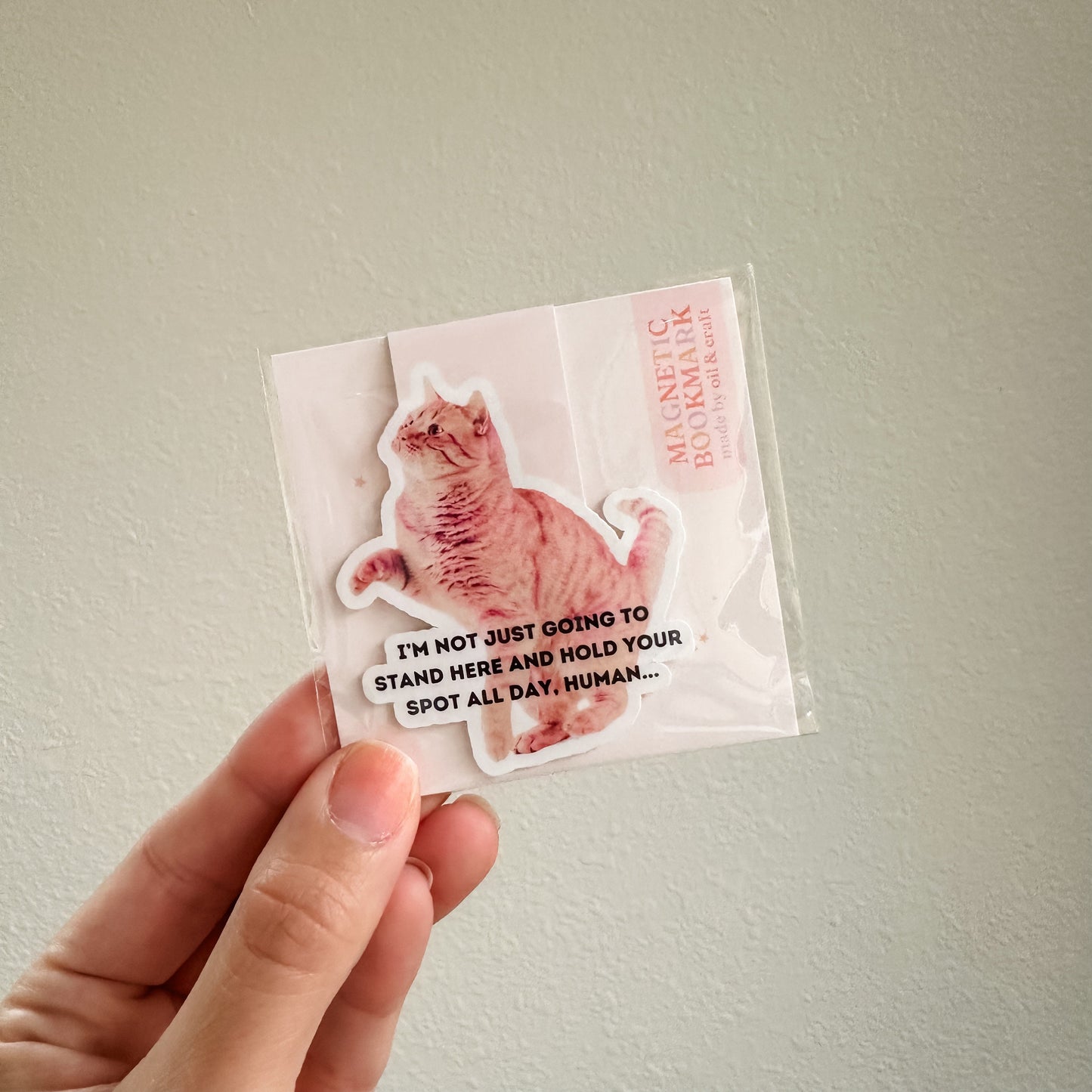 Sassy Cat magnetic bookmark