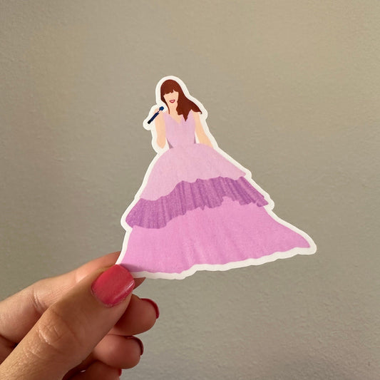 Enchanted dress Swiftie eras waterproof sticker