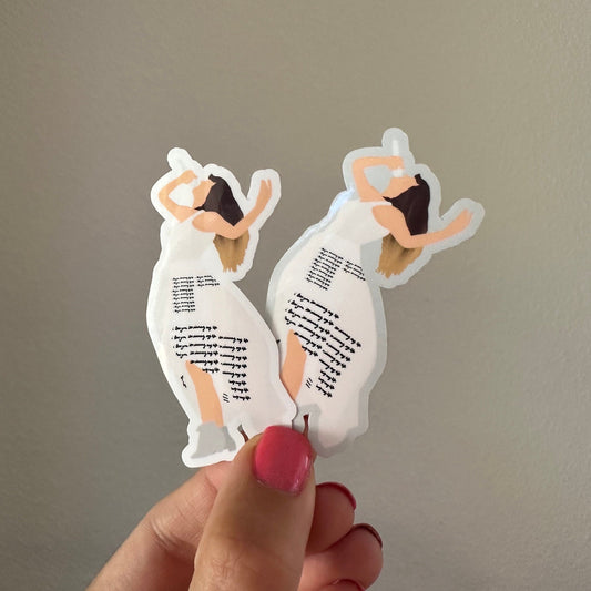 Ttpd dress Swiftie eras waterproof sticker