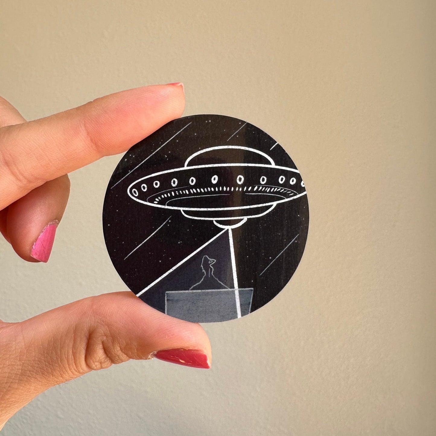 Black beam me up ttpd down bad waterproof sticker